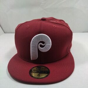 Philadelphia Phillies Vintage Throwback 1970's Logo Baseball Trucker Hat Cap OS
